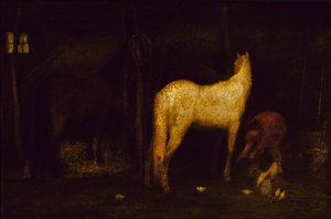 Ve stáji před rokem 1911. od Albert Pinkham Ryder