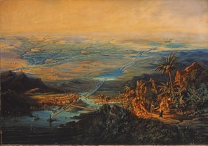Suezský průplav v listopadu 1864 (olej na plátně)