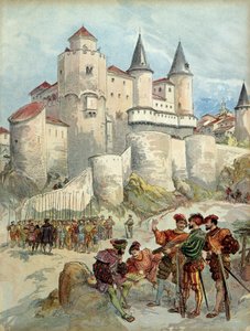 Vězeň Francois 1. (1494-1547) byl až do roku 1526 zavřený ve věži Alcazaru v Madridu (Španělsko). Ilustrace od Albert Robida