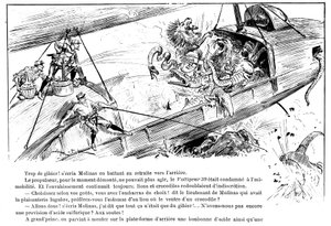 Anticipation: The Attack of the Voltigeur 39 - in “Válka ve 20. století”” od A. Robida, ed. Georges Decaux od Albert Robida