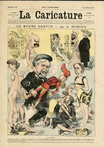 Ilustrace Albert Robida (1848-1926) pro obálku La Caricature (1880) od Albert Robida