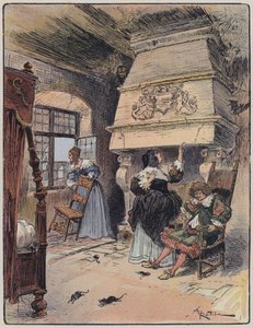 Ilustrace pro Le Capitaine Bellormeau od a ilustroval A Robida (barevně lito) od Albert Robida