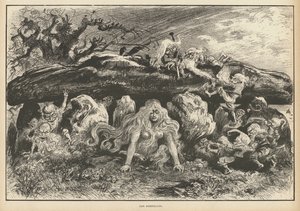 Korrigans, duchové bretaňské legendy (litho) od Albert Robida