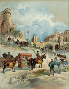 Marguerite z Angouleme (nebo Navarre, někdy z Alencon od Albert Robida