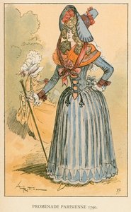 Pařížská promenáda 1790 od Albert Robida