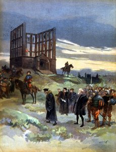 Oběšení superintendanta Semblancaye (1527) od Albert Robida