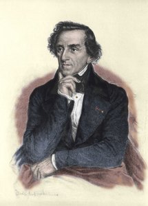 Portrét Giacoma Meyerbeera (1791-1864), německého skladatele. Kresba Alberta Rosenthala