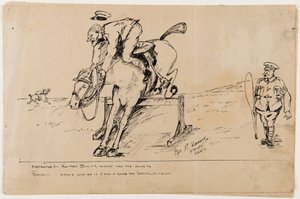 WWI karikatura, 22. září 1917 (pero a inkoust na papíře) od Albert Warbrick
