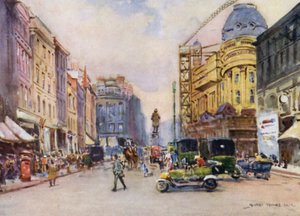 Manchester, náměstí Svaté Anny (barevné lito)