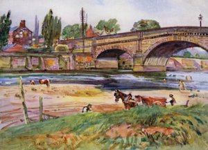 Walton-le-Dale, most (barva litho)
