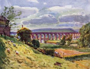 Whalley, viadukt (barva lito)