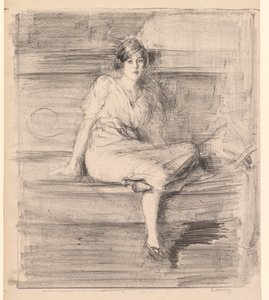 Sedící mladá dáma bez názvu, 1914. od Albert de Belleroche