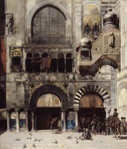 Čerkesská kavalérie čeká na svého velícího důstojníka u dveří byzantského monumentu, Memory of the Orient, 1880