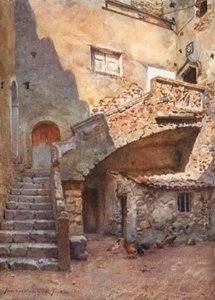 Nádvoří Palazzo Corvaia, Taormina od Alberto Pisa
