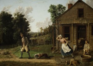 Rip Van Winkle Chased from Home od Dame Van Winkle, 1880 od Albertus D.O Browere