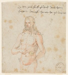 Autoportrét, nemocný, asi 1506-07 (hnědé pero a akvarel) od Albrecht (attr. to) Durer or Duerer