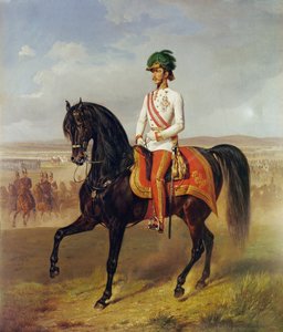 Císař František Josef I. na koni ... od Albrecht Adam