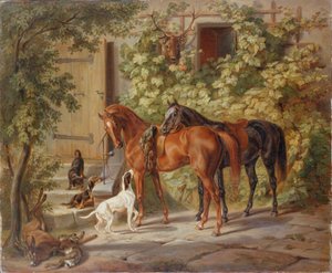 Koně na verandě, 1843.