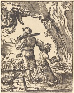Abrahamova oběť od Albrecht Altdorfer