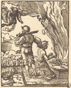 Abrahamova oběť od Albrecht Altdorfer