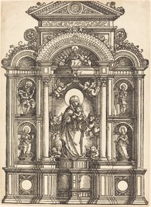 Oltář s Pannou a Dítětem a svatými Kryštofem, Barborou, Jiřím a Kateřinou od Albrecht Altdorfer