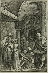 Kristus mezi lékaři, z Pádu a vykoupení člověka od Albrecht Altdorfer