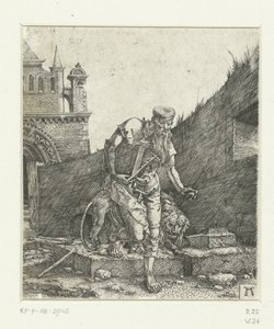 Svatý Jeroným na nádvoří kostela od Albrecht Altdorfer