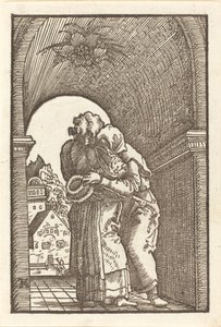 Joachim objímá Annu od Albrecht Altdorfer