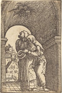 Joachim objímá Annu od Albrecht Altdorfer