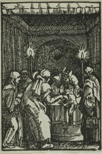 Odmítnutá Joachimova oběť z knihy Pád a vykoupení člověka od Albrecht Altdorfer