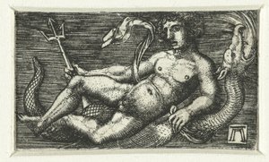 Ležící Neptun od Albrecht Altdorfer