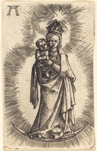 Madonna a dítě stojící s půlměsícem od Albrecht Altdorfer