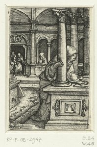 Marie hledá svého syna v synagoze od Albrecht Altdorfer