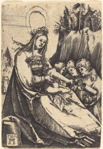 Marie s dítětem a dvěma chlapci od Albrecht Altdorfer