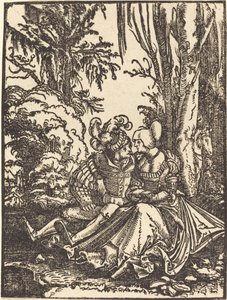 Dvojice milenců v krajině od Albrecht Altdorfer