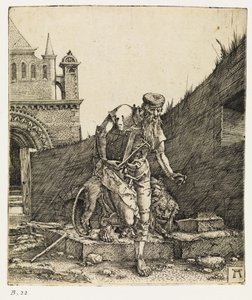 Saint Jerome Walking in a Churchyard, před 1519. od Albrecht Altdorfer