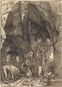 Svatý Jeroným v jeskyni od Albrecht Altdorfer