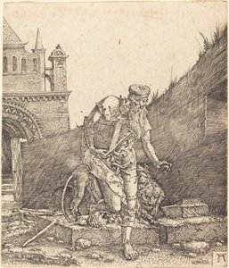 Svatý Jeroným na nádvoří od Albrecht Altdorfer