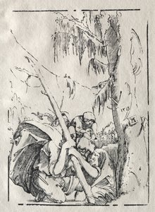 Svatý Kryštof přechází vodu s Kristem na ramenou, 1513. od Albrecht Altdorfer