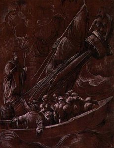 Mikuláš z Bari kárající Bouři od Albrecht Altdorfer
