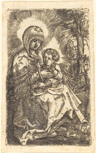 "Krásná panna" z Ratisbonu v krajině od Albrecht Altdorfer