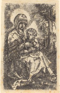 "Krásná panna" z Ratisbonu v krajině od Albrecht Altdorfer