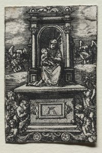 Krásná Panna Ratisbonská na oltáři, brzy po roce 1520. od Albrecht Altdorfer