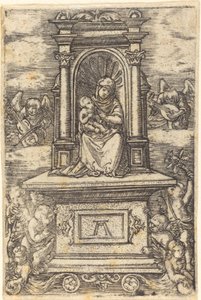 Krásná panna z Řezna na oltáři od Albrecht Altdorfer
