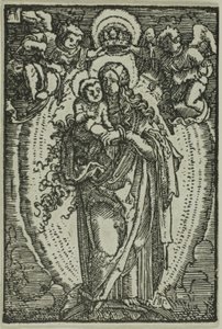 Korunovace Panny Marie, z Pádu a vykoupení člověka od Albrecht Altdorfer