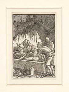 The Entombment of Christ, ze série Pád a vykoupení člověka od Albrecht Altdorfer