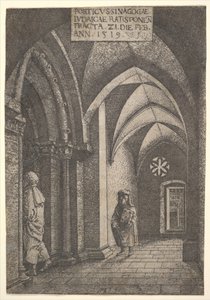 Vstupní hala synagogy v Řezně, 1519. od Albrecht Altdorfer