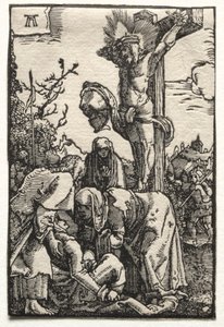 Pád a vykoupení člověka: Kristus na kříži od Albrecht Altdorfer