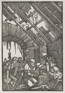 Pád a vykoupení člověka: Klanění tří králů od Albrecht Altdorfer
