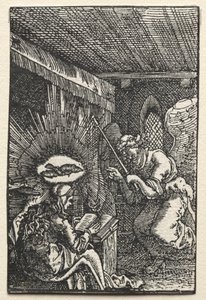 Pád a vykoupení člověka: Zvěstování od Albrecht Altdorfer
